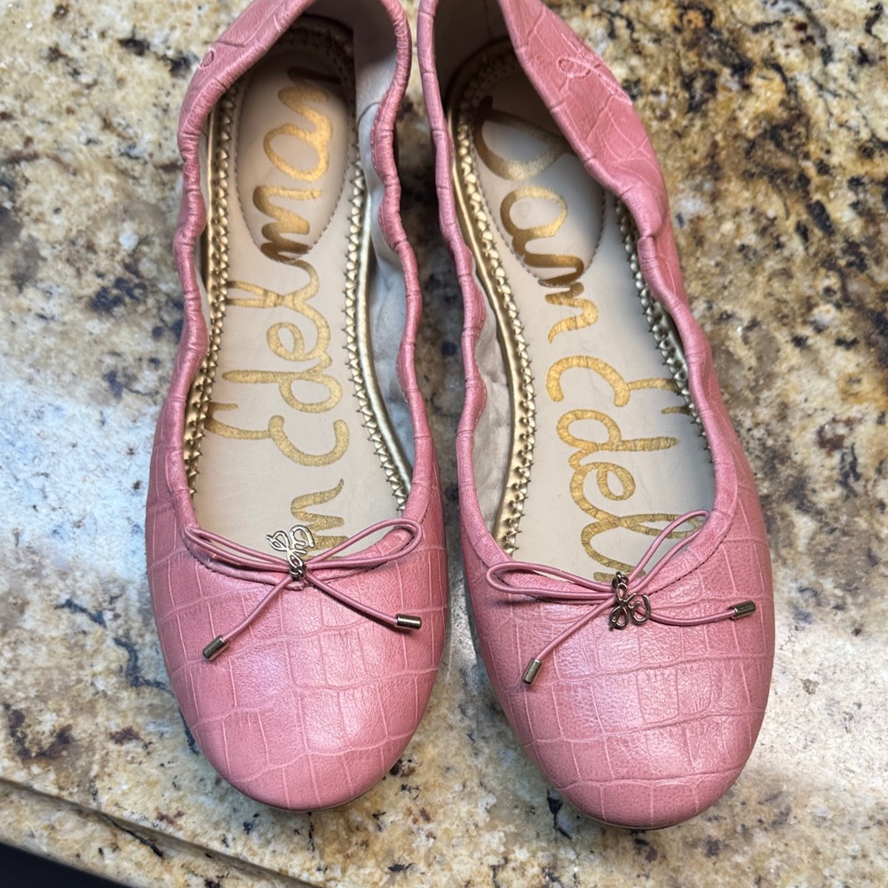 Sam Edelman Textured Pink Flats 9M